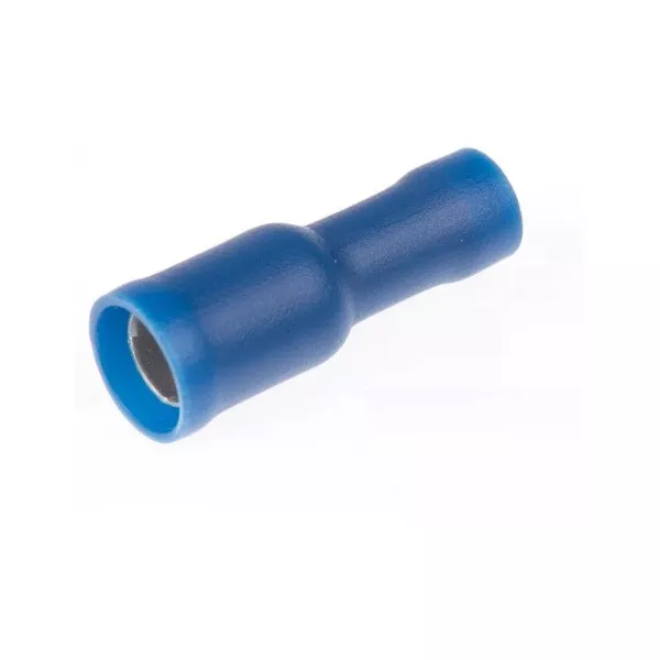 Presa femmina cilindrica 5mm isolata blu