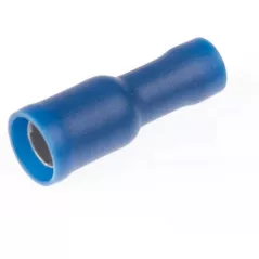 Blue insulated 5mm cylindrical female socket