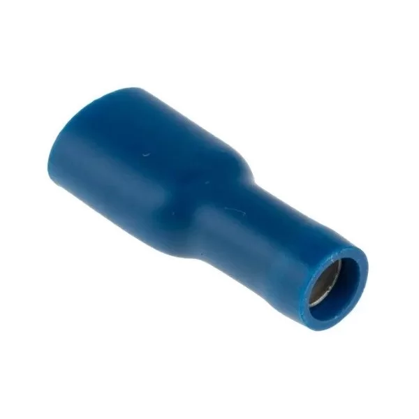 Female faston 6.3mm blue insulated