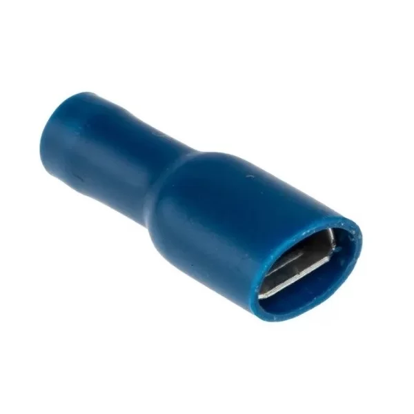 Female faston 6.3mm blue insulated