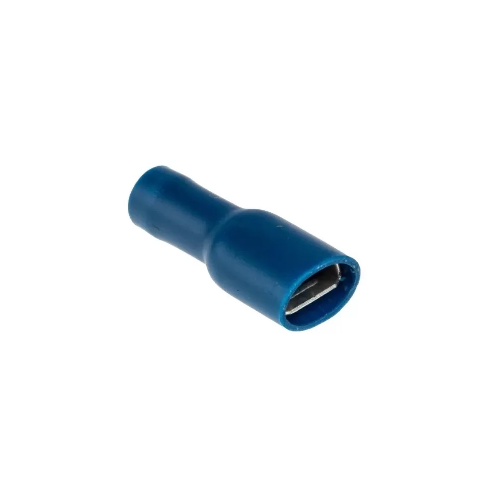 Faston femmina 6.3mm isolato blu