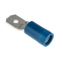 Faston maschio 6.3mm isolato blu