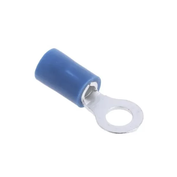 Blue insulated M4 eyelet terminal