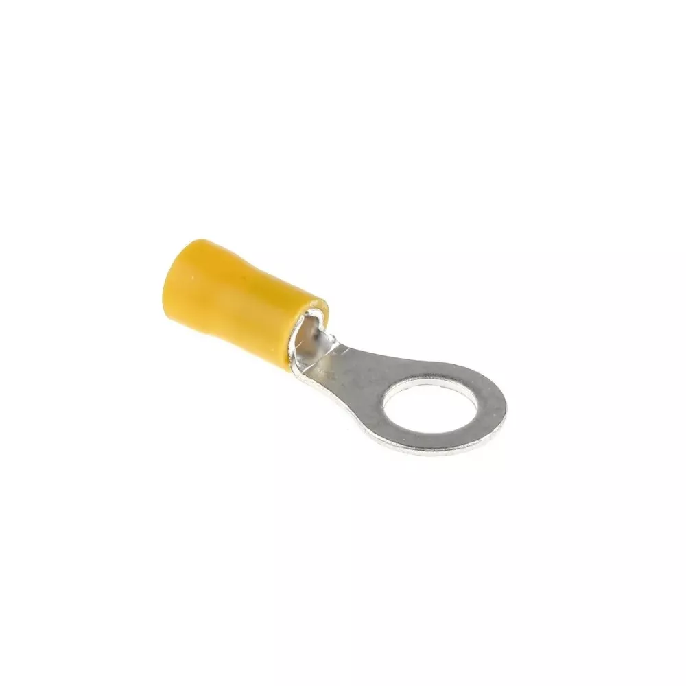 Yellow insulated M8 eyelet cable lugs 8.4mm