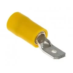 Faston maschio 6.3mm isolato giallo