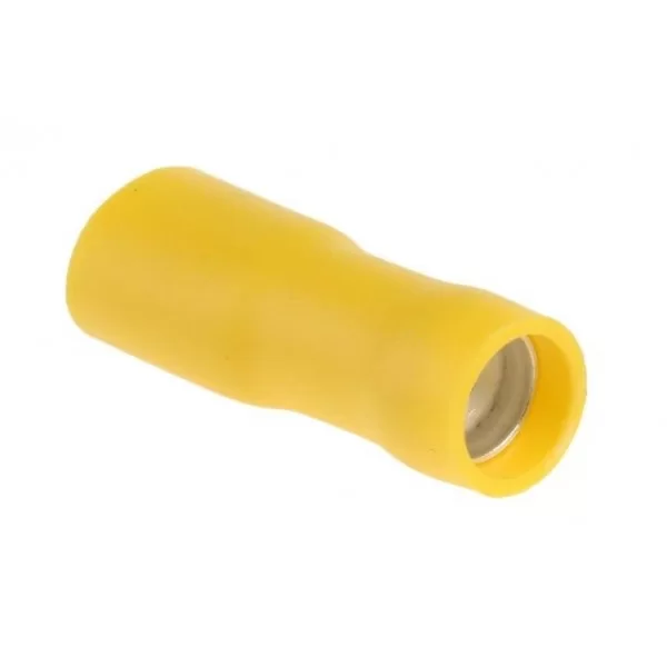 6.35mm female faston yellow insulated