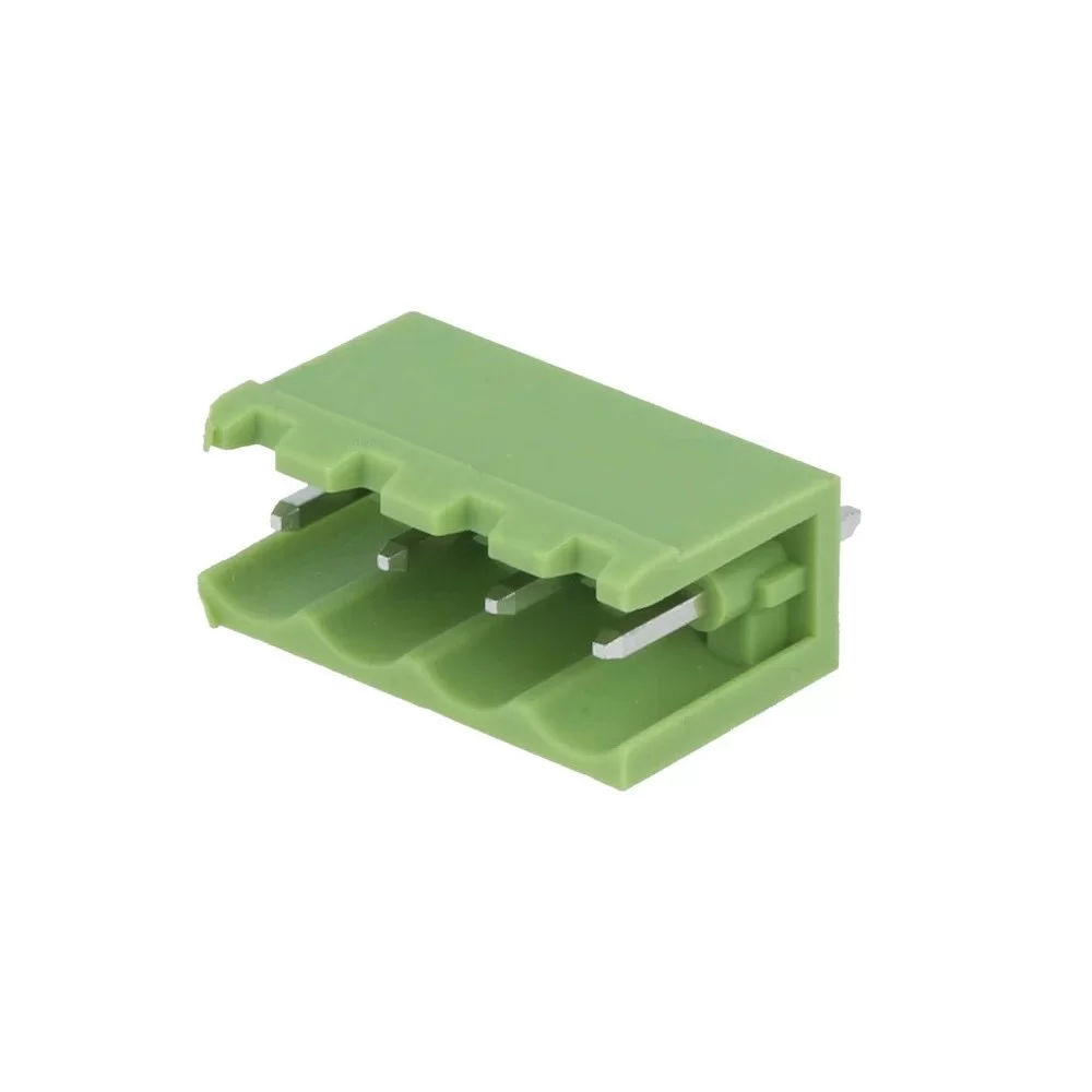 Removable straight male 4-pole terminal with 5mm pitch for PCB