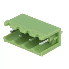 Removable straight male 4-pole terminal with 5mm pitch for PCB