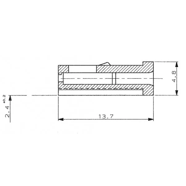 2-pole female connector AMP MODU II series 280358-0