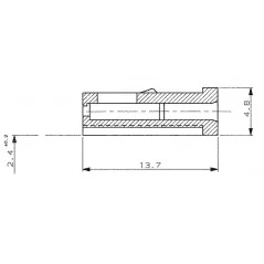 2-pole female connector AMP MODU II series 280358-0