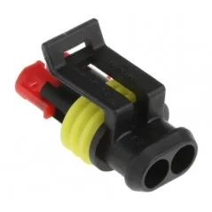 2-pole female connector SUPER SEAL 1.5 AMP 282080-1