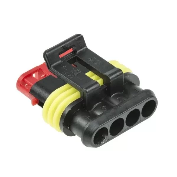 4-pole female connector SUPER SEAL 1.5 AMP 282088-1