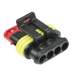 4-pole female connector SUPER SEAL 1.5 AMP 282088-1