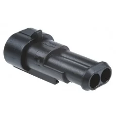 2-pole male connector SUPER SEAL 1.5 AMP 282104-1