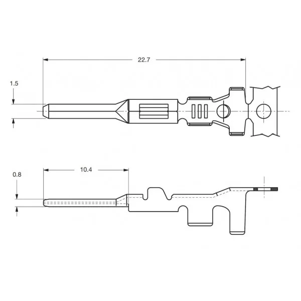 Male contact for AMP SUPER SEAL 1.5 183024-1