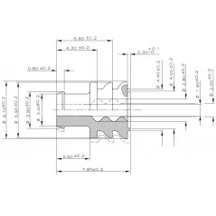 AMP SUPER SEAL red cable gland 2mm 281934-3