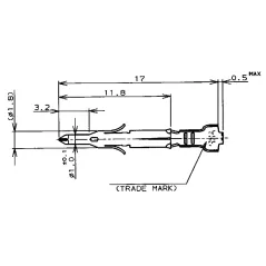 Contatto maschio per AMP mini MATE-N-LOK 170364-1