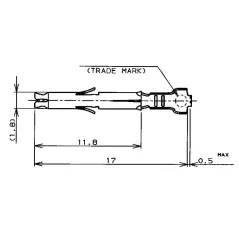 Contatto femmina per AMP mini MATE-N-LOK 170366-1