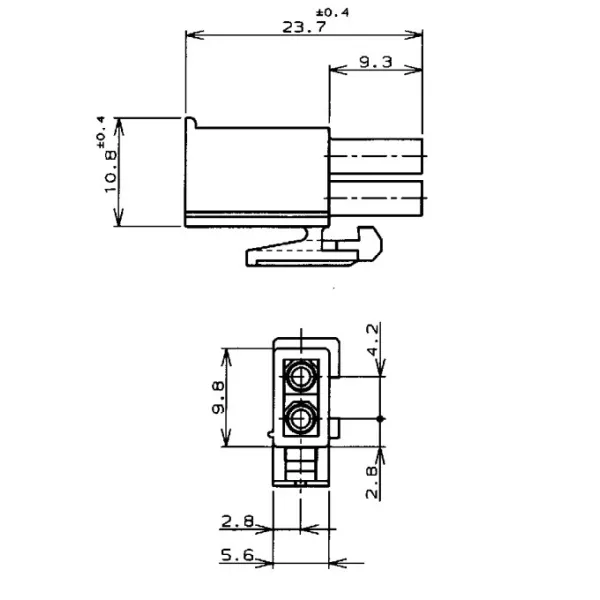 Connettore 2 poli maschio AMP mini MATE-N-LOK 172165-1