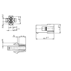 2-pole female connector AMP mini MATE-N-LOK 172157-1