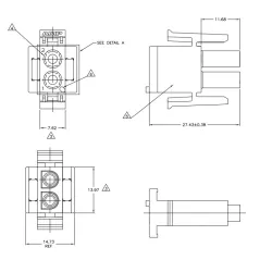 2-pole male connector AMP MATE-N-LOK 1-480698-0 Ceb - 1