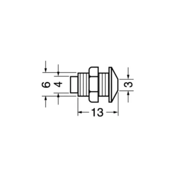 Metallic led holder 3mm conical