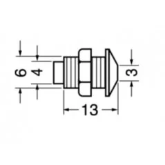 Metallic led holder 3mm conical