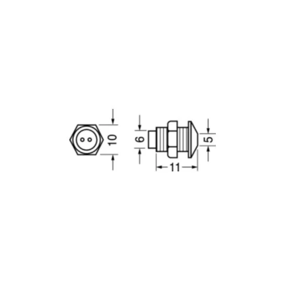 Metallic led holder 5mm conical