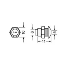 Metallic led holder 5mm conical