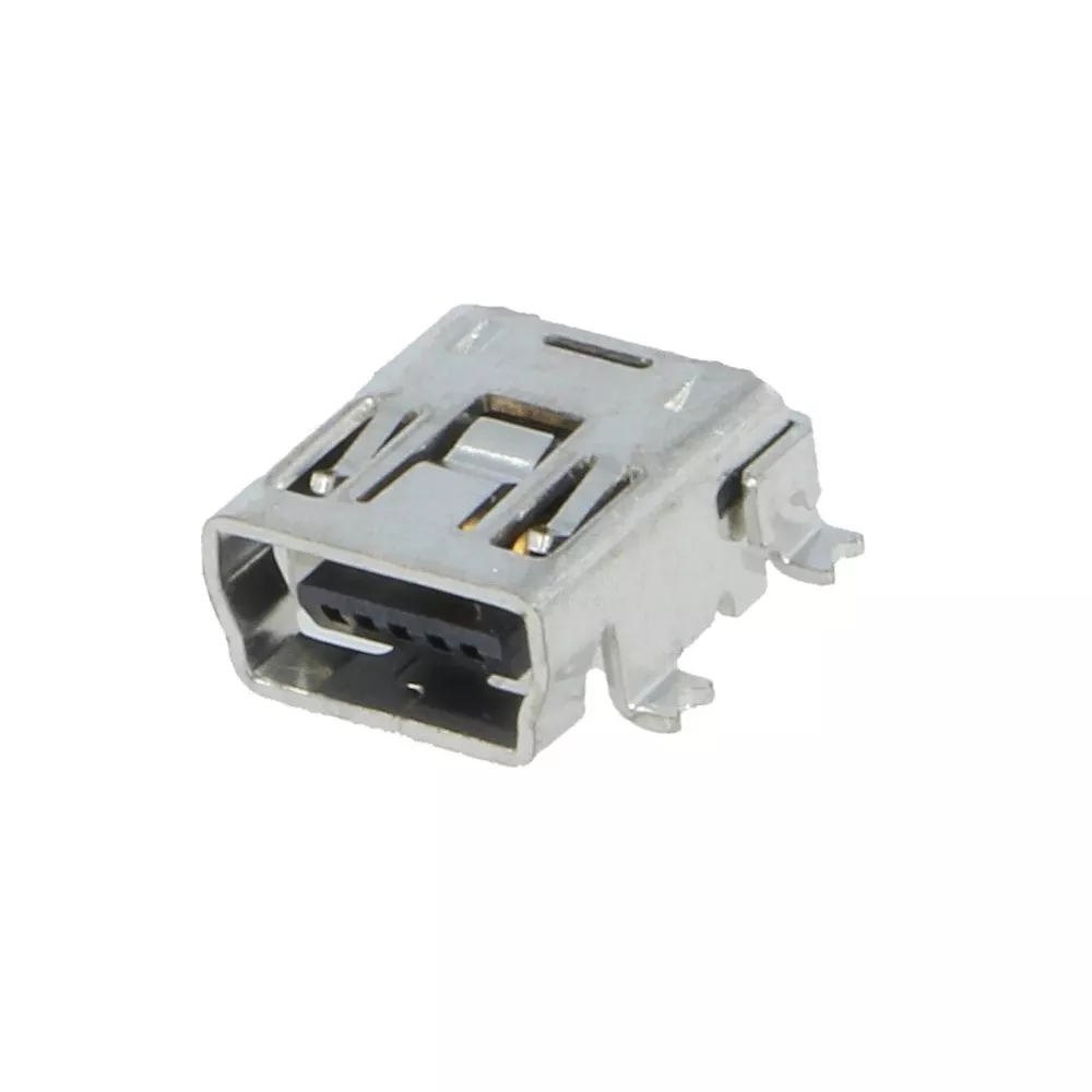 Mini USB type B socket angled for PCB