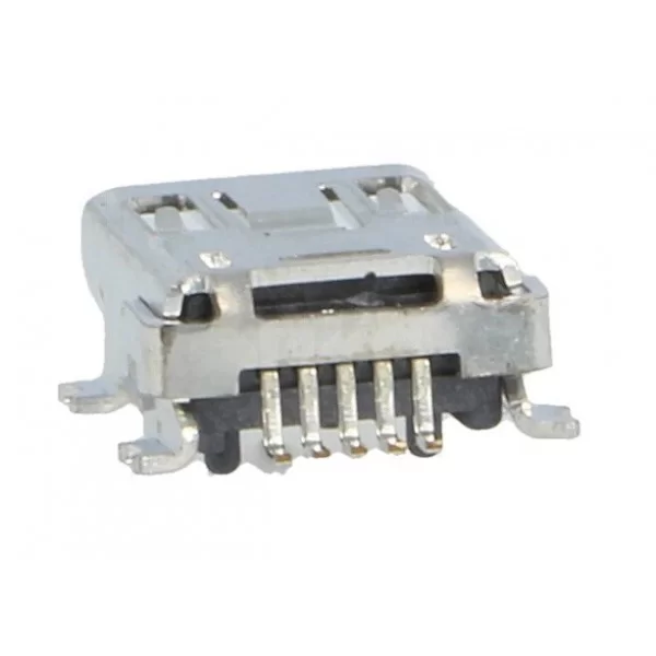 Mini USB type B socket angled for PCB