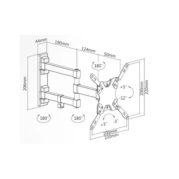 13-42 inch dual joint TV stand