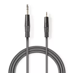 Audio cable 6.3mm jack - 3.5mm stereo jack 1.5mt