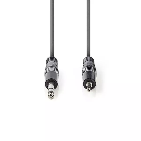 Audio cable 6.3mm jack - 3.5mm stereo jack 1.5mt