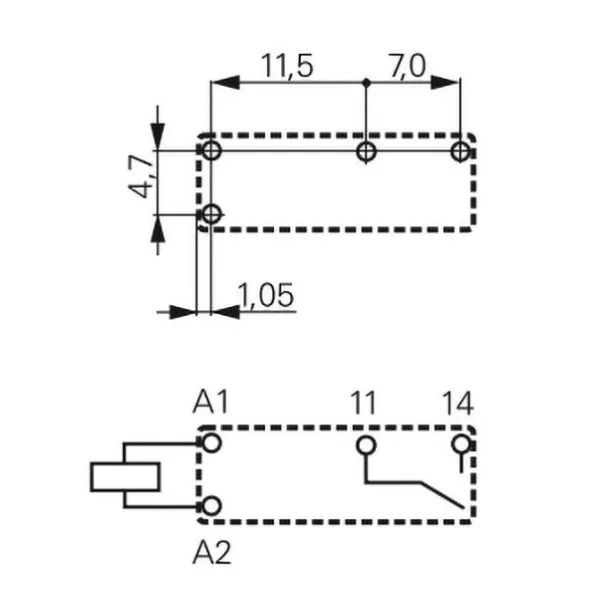 Relay 12V 5A 1 Exchange 1721531-2 TE