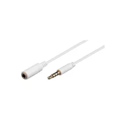 Extension cable 1 JACK 3.5mm - 1 JACK 3.5mm 4 poles 3mt