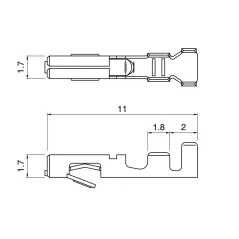 Crimp female contact for RCY connectors