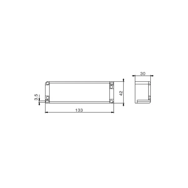 Alimentatore slim 24V DC 1.25A isolato con morsetti