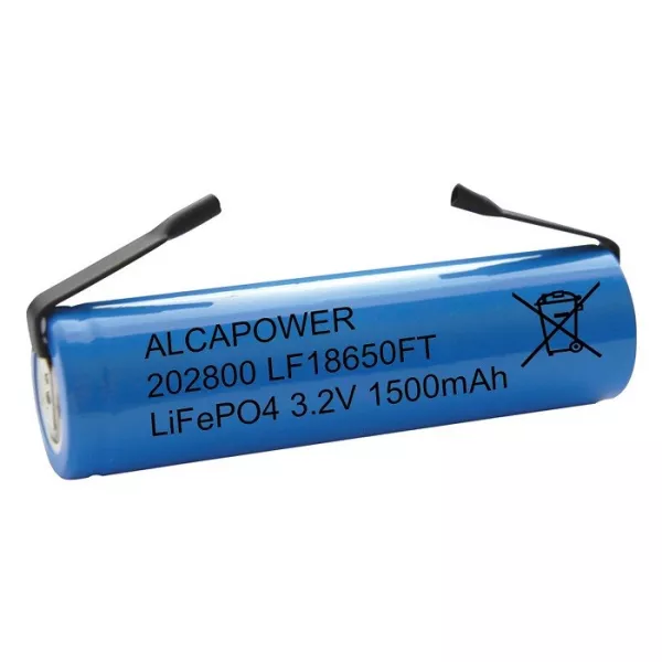 Batteria LiFePO4 3.2V 1.5A 18650 con terminali a saldare