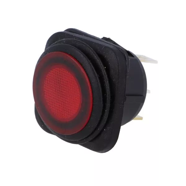 Rocker switch IP65 red 230V