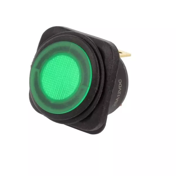 IP65 green 12V rocker switch