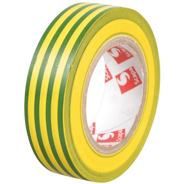 Insulating tape 15x10mt yellow green