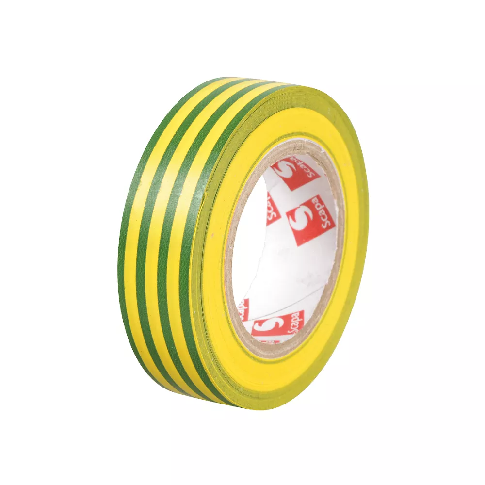 Nastro isolante 15x10mt giallo verde