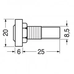 Spia arancione al neon 12V