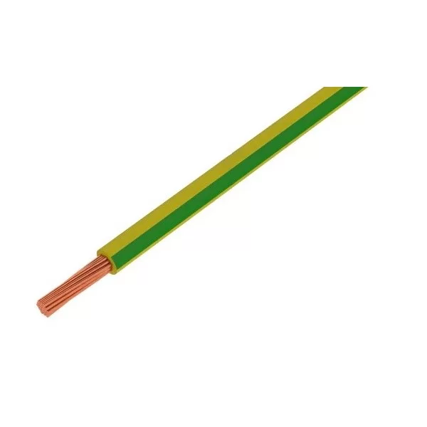 Electric cable 1x1.50mm yellow-green H07V-K