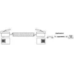Cavetto RJ9 cornetta telefono 2mt bianco