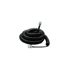 Black RJ9 telephone handset cable 2m