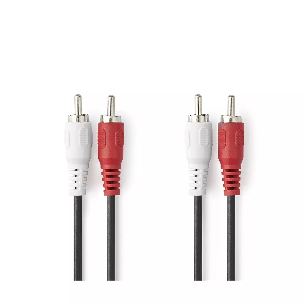 Audio cable 2 RCA male - 2 RCA male 5mt