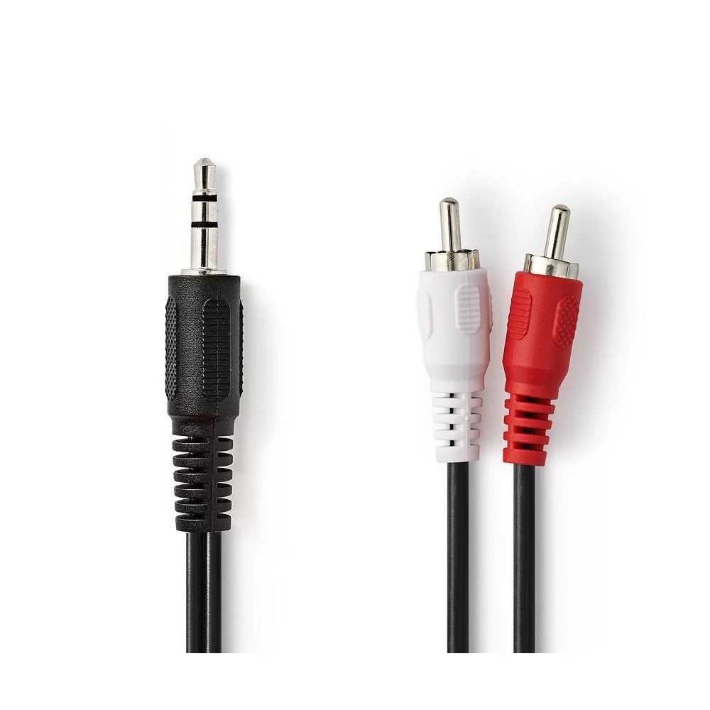 Audio cable 1 jack 3.5mm stereo male - 2 RCA male 1.5mt