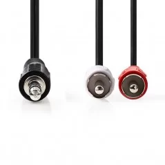 Audio cable 1 jack 3.5mm stereo male - 2 RCA male 1.5mt